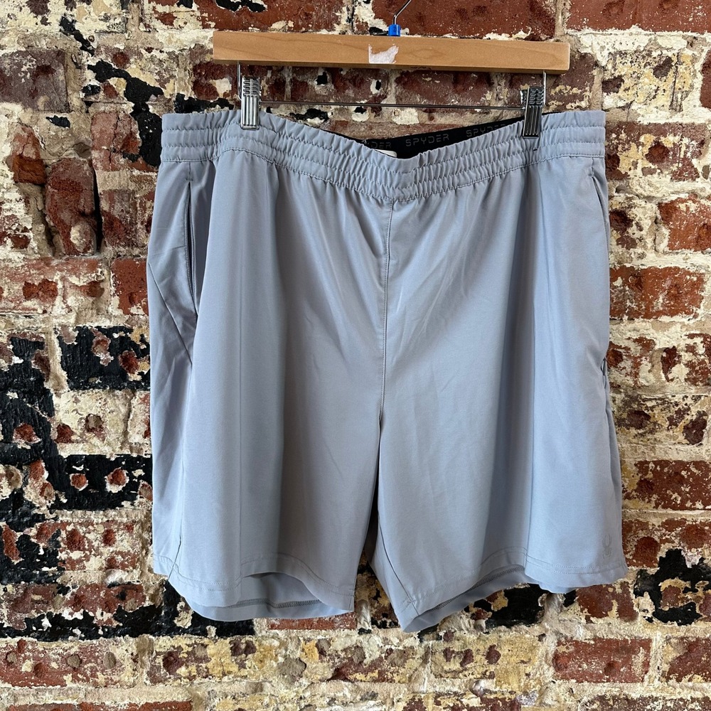 SPYDER Mens Active Shorts Gray 2XL Lightweight Gym